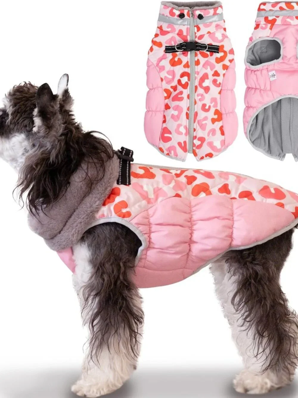 Cutebone Waterproof Thick Dog Winter Coat  Small Chest Size	21.3 Inches